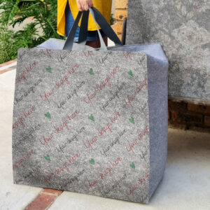 Product Mockup - Recycled Felt Giant Storage Bag / Pouffe